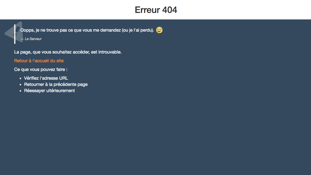 Le-serveur error page screenshot